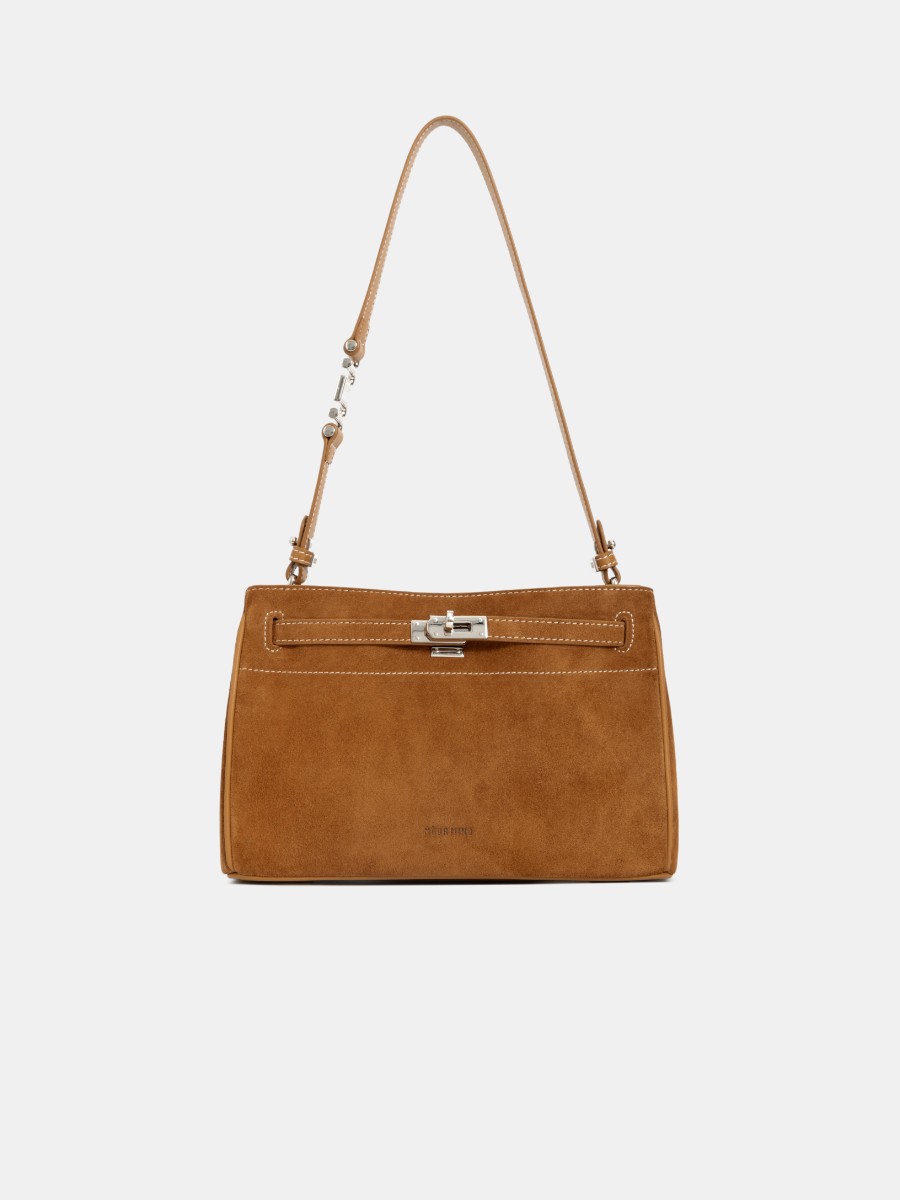Lock clasp underarm bag